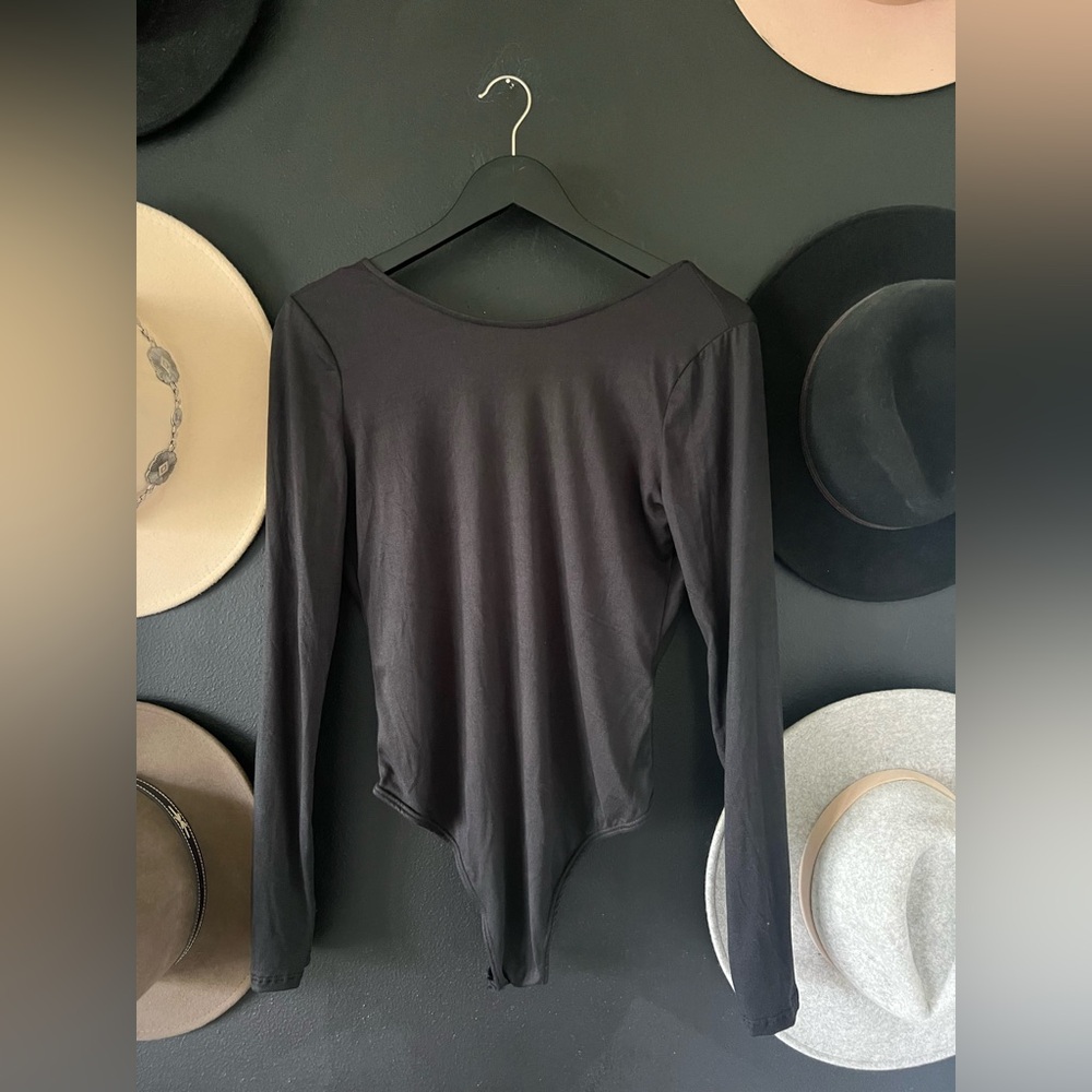 Black backless bodysuit